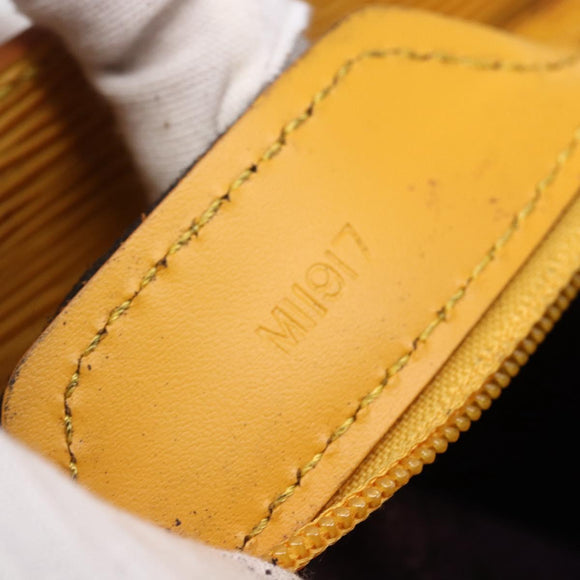 LOUIS VUITTON Epi Sac Plat Hand Bag Yellow M52079 LV Auth BA7577