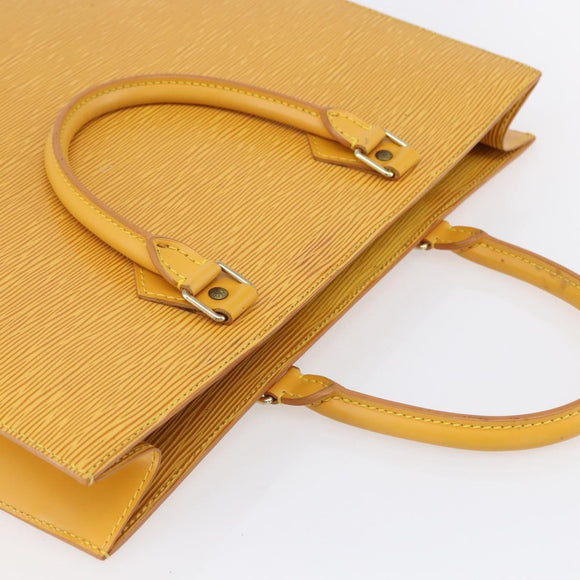 LOUIS VUITTON Epi Sac Plat Hand Bag Yellow M52079 LV Auth BA7577