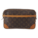 LOUIS VUITTON Monogram Compiegne 28 Clutch Bag M51845 LV Auth BA7595-2