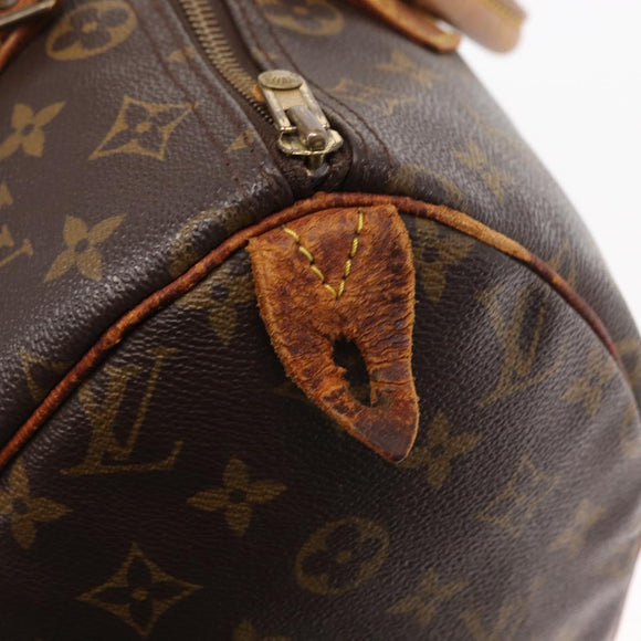 LOUIS VUITTON Monogram Speedy 30 Hand Bag M41526 LV Auth BA7609