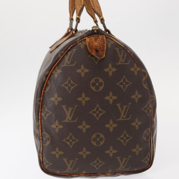 LOUIS VUITTON Monogram Speedy 30 Hand Bag M41526 LV Auth BA7609