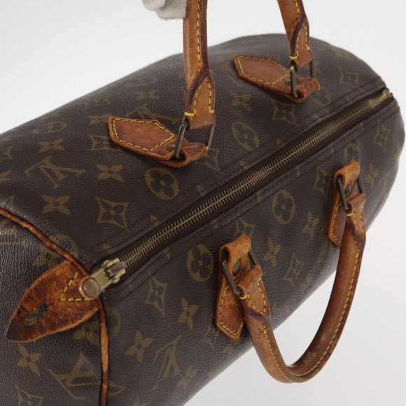 LOUIS VUITTON Monogram Speedy 30 Hand Bag M41526 LV Auth BA7609