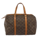 LOUIS VUITTON Monogram Sac Souple 35 Boston Bag M41626 LV Auth BA7611-2