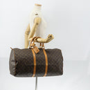 LOUIS VUITTON Monogram Keepall 55 Boston Bag M41424 LV Auth BA7612-22