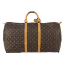 LOUIS VUITTON Monogram Keepall 55 Boston Bag M41424 LV Auth BA7612-2