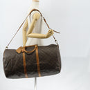 LOUIS VUITTON Monogram Keepall Bandouliere 60 Boston Bag M41412 LV Auth BA7613-24
