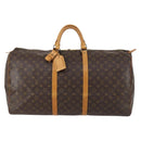 LOUIS VUITTON Monogram Keepall 60 Boston Bag M41422 LV Auth BA7615-13
