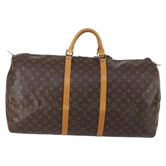 LOUIS VUITTON Monogram Keepall 60 Boston Bag M41422 LV Auth BA7615