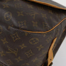 LOUIS VUITTON Monogram Saumur 35 Shoulder Bag M42254 LV Auth BA7620-11