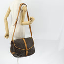 LOUIS VUITTON Monogram Saumur 35 Shoulder Bag M42254 LV Auth BA7620-27