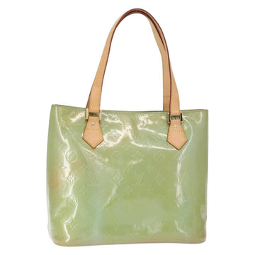 LOUIS VUITTON Monogram Vernis Houston Hand Bag Baby Blue M91005 LV Auth BA7640