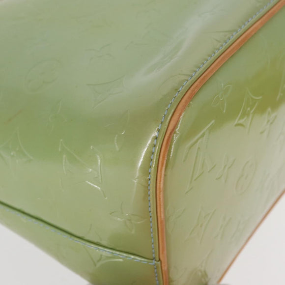 LOUIS VUITTON Monogram Vernis Houston Hand Bag Baby Blue M91005 LV Auth BA7640