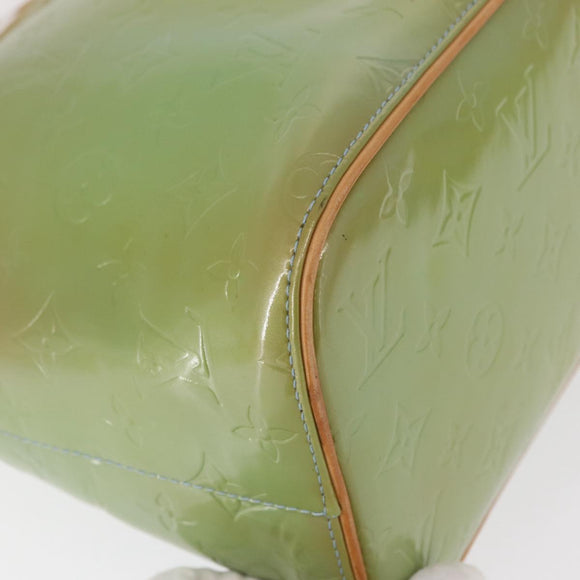 LOUIS VUITTON Monogram Vernis Houston Hand Bag Baby Blue M91005 LV Auth BA7640