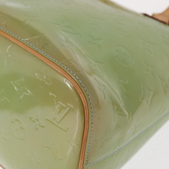 LOUIS VUITTON Monogram Vernis Houston Hand Bag Baby Blue M91005 LV Auth BA7640