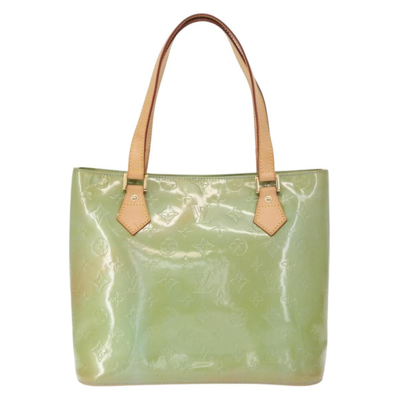 LOUIS VUITTON Monogram Vernis Houston Hand Bag Baby Blue M91005 LV Auth BA7640