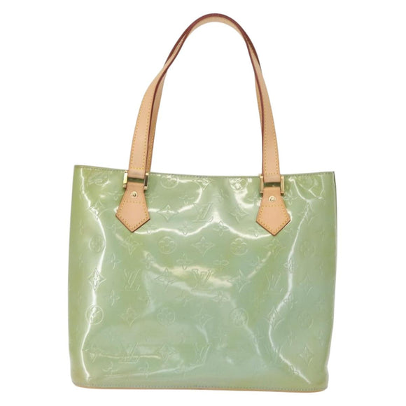 LOUIS VUITTON Monogram Vernis Houston Hand Bag Baby Blue M91005 LV Auth BA7640