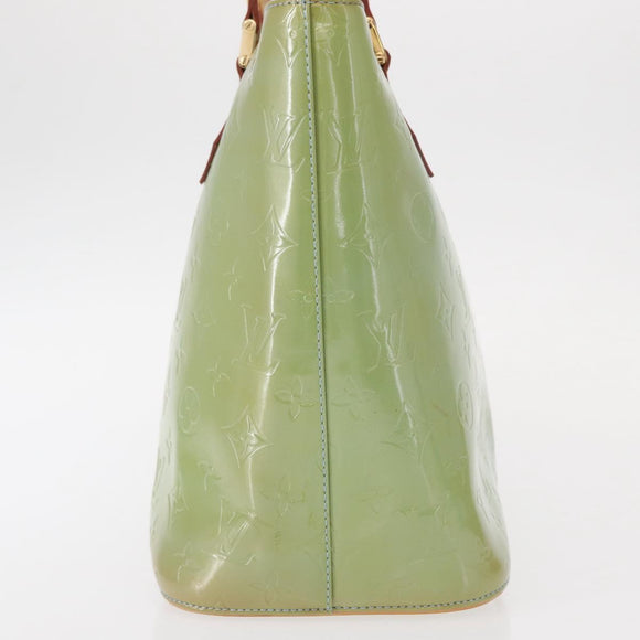 LOUIS VUITTON Monogram Vernis Houston Hand Bag Baby Blue M91005 LV Auth BA7640