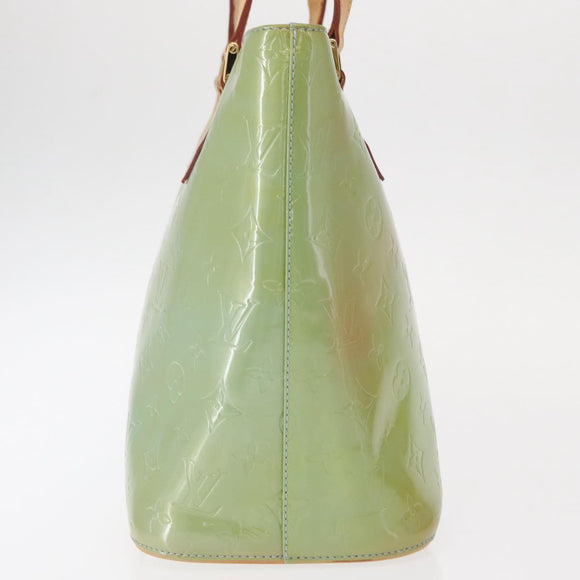 LOUIS VUITTON Monogram Vernis Houston Hand Bag Baby Blue M91005 LV Auth BA7640