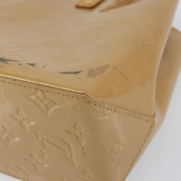 LOUIS VUITTON Monogram Vernis Reade PM Hand Bag Noisette M91334 LV Auth BA7642