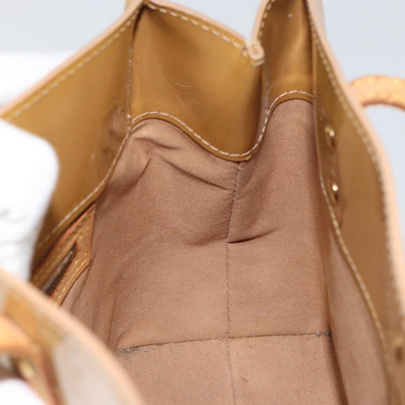 LOUIS VUITTON Monogram Vernis Reade PM Hand Bag Noisette M91334 LV Auth BA7642