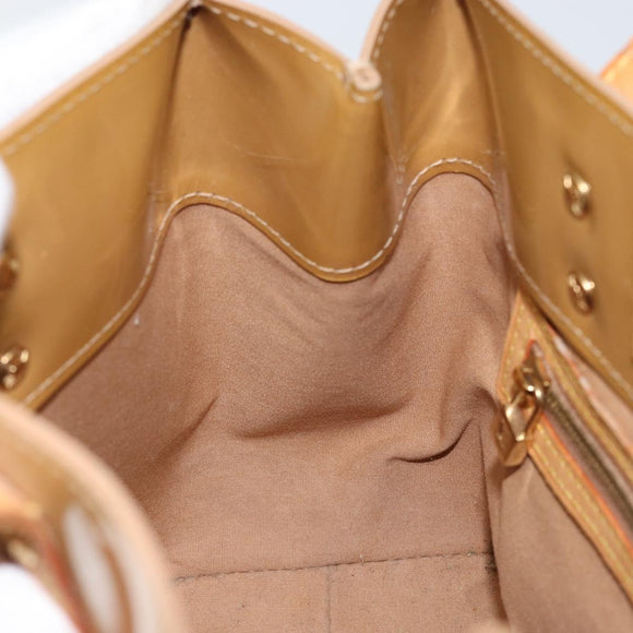 LOUIS VUITTON Monogram Vernis Reade PM Hand Bag Noisette M91334 LV Auth BA7642