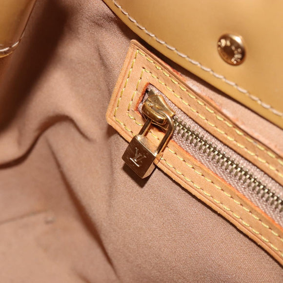 LOUIS VUITTON Monogram Vernis Reade PM Hand Bag Noisette M91334 LV Auth BA7642