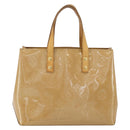LOUIS VUITTON Monogram Vernis Reade PM Hand Bag Noisette M91334 LV Auth BA7642-2