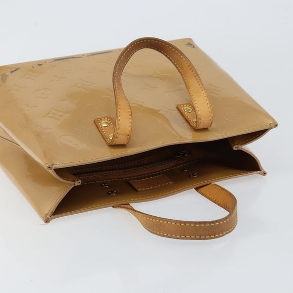 LOUIS VUITTON Monogram Vernis Reade PM Hand Bag Noisette M91334 LV Auth BA7642