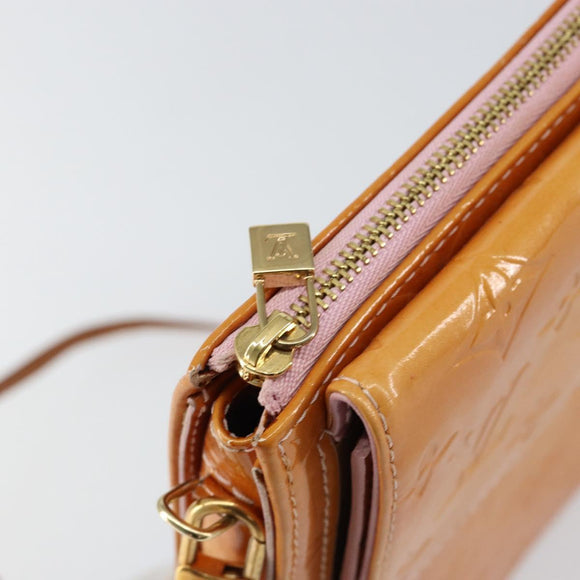 LOUIS VUITTON Vernis Motto Accessory Pouch Marshmallow Pink M91312 Auth BA7644