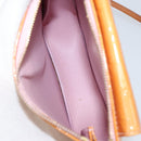 LOUIS VUITTON Vernis Motto Accessory Pouch Marshmallow Pink M91312 Auth BA7644-10