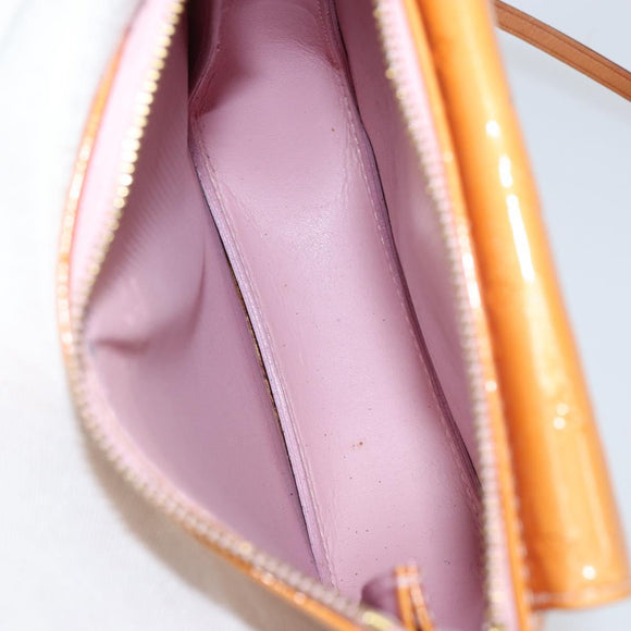 LOUIS VUITTON Vernis Motto Accessory Pouch Marshmallow Pink M91312 Auth BA7644