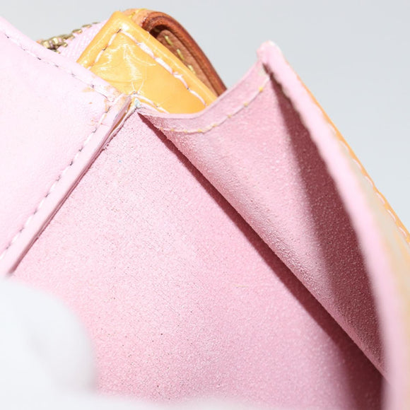 LOUIS VUITTON Vernis Motto Accessory Pouch Marshmallow Pink M91312 Auth BA7644