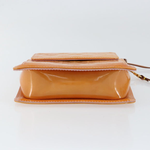 LOUIS VUITTON Vernis Motto Accessory Pouch Marshmallow Pink M91312 Auth BA7644