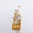LOUIS VUITTON Monogram Vernis Thompson Street Bag Beige M91301 LV Auth BA7646-25