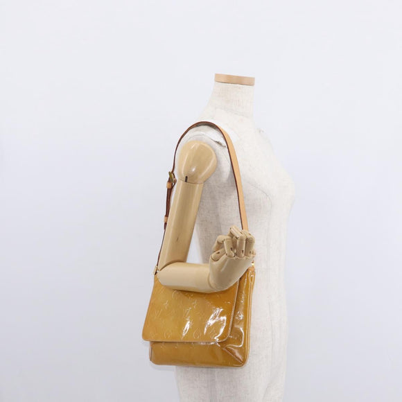LOUIS VUITTON Monogram Vernis Thompson Street Bag Beige M91301 LV Auth BA7646
