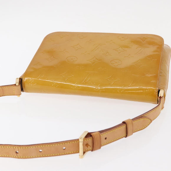 LOUIS VUITTON Monogram Vernis Thompson Street Bag Beige M91301 LV Auth BA7646