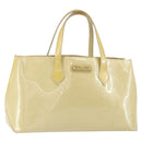 LOUIS VUITTON Monogram Vernis Wilshire PM Hand Bag Broncorail M91452 Auth BA7648-1