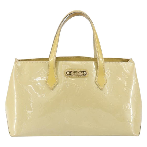 LOUIS VUITTON Monogram Vernis Wilshire PM Hand Bag Broncorail M91452 Auth BA7648