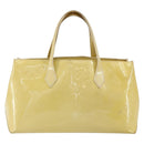 LOUIS VUITTON Monogram Vernis Wilshire PM Hand Bag Broncorail M91452 Auth BA7648-2