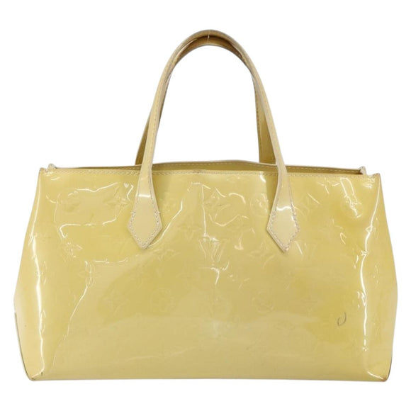 LOUIS VUITTON Monogram Vernis Wilshire PM Hand Bag Broncorail M91452 Auth BA7648