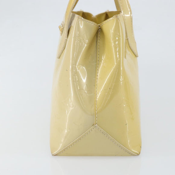 LOUIS VUITTON Monogram Vernis Wilshire PM Hand Bag Broncorail M91452 Auth BA7648