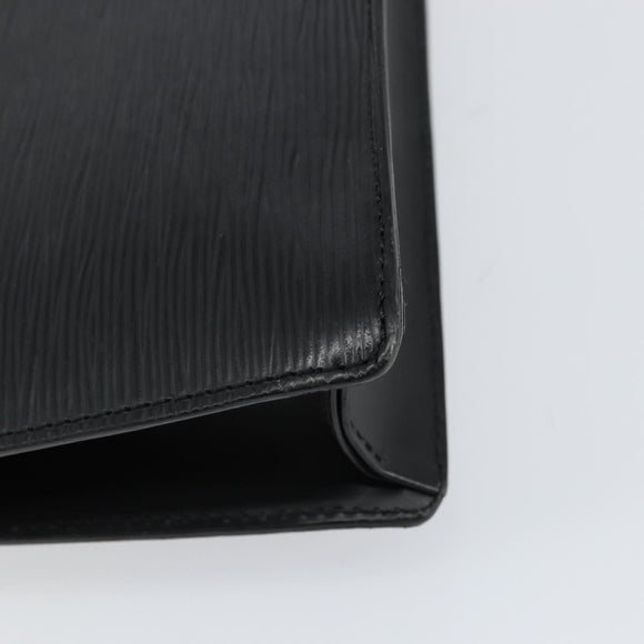 LOUIS VUITTON Epi Serie Dragonne Clutch Bag Black Noir M52612 LV Auth BA7649