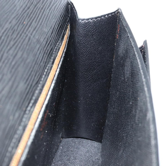 LOUIS VUITTON Epi Serie Dragonne Clutch Bag Black Noir M52612 LV Auth BA7649