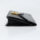 LOUIS VUITTON Epi Serie Dragonne Clutch Bag Black Noir M52612 LV Auth BA7649-3
