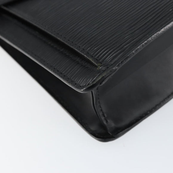 LOUIS VUITTON Epi Serie Dragonne Clutch Bag Black Noir M52612 LV Auth BA7649