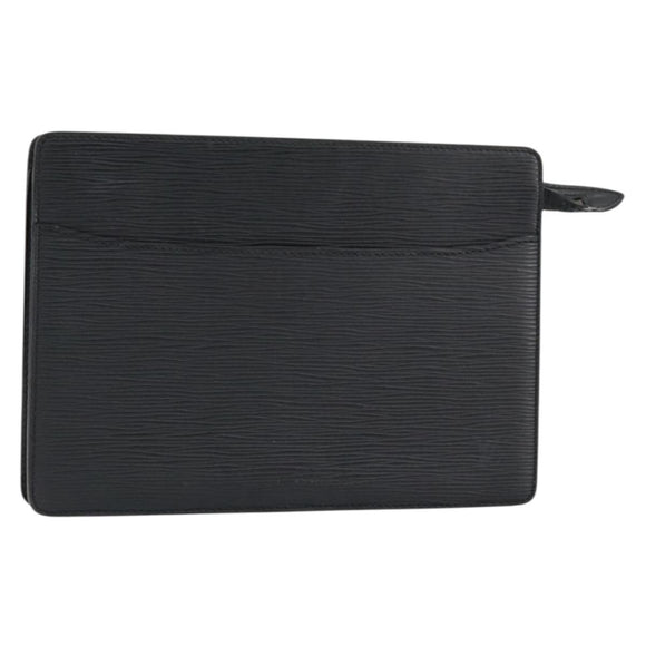 LOUIS VUITTON Epi Pochette Homme Clutch Bag Black Noir M52522 LV Auth BA7650