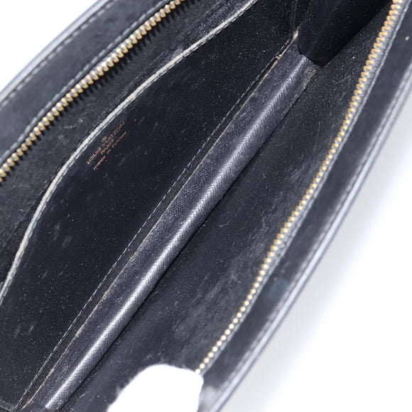 LOUIS VUITTON Epi Pochette Homme Clutch Bag Black Noir M52522 LV Auth BA7650
