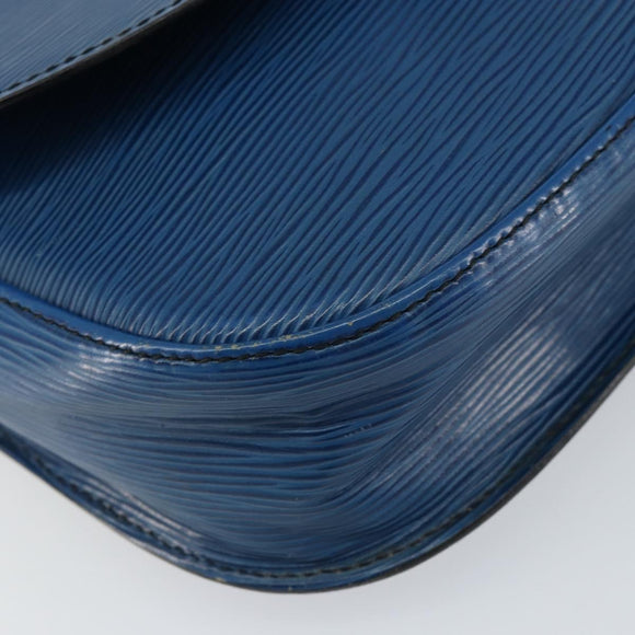 LOUIS VUITTON Epi Saint Cloud GM Shoulder Bag Toledo Blue M52195 LV Auth BA7651