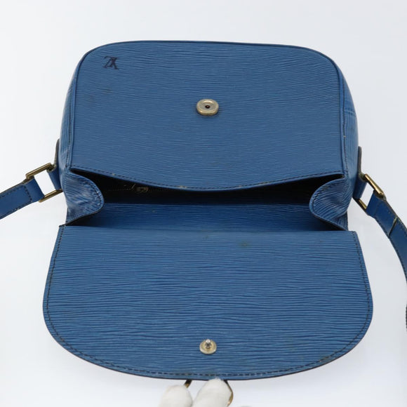 LOUIS VUITTON Epi Saint Cloud GM Shoulder Bag Toledo Blue M52195 LV Auth BA7651