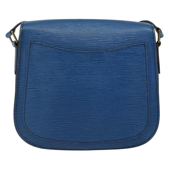 LOUIS VUITTON Epi Saint Cloud GM Shoulder Bag Toledo Blue M52195 LV Auth BA7651